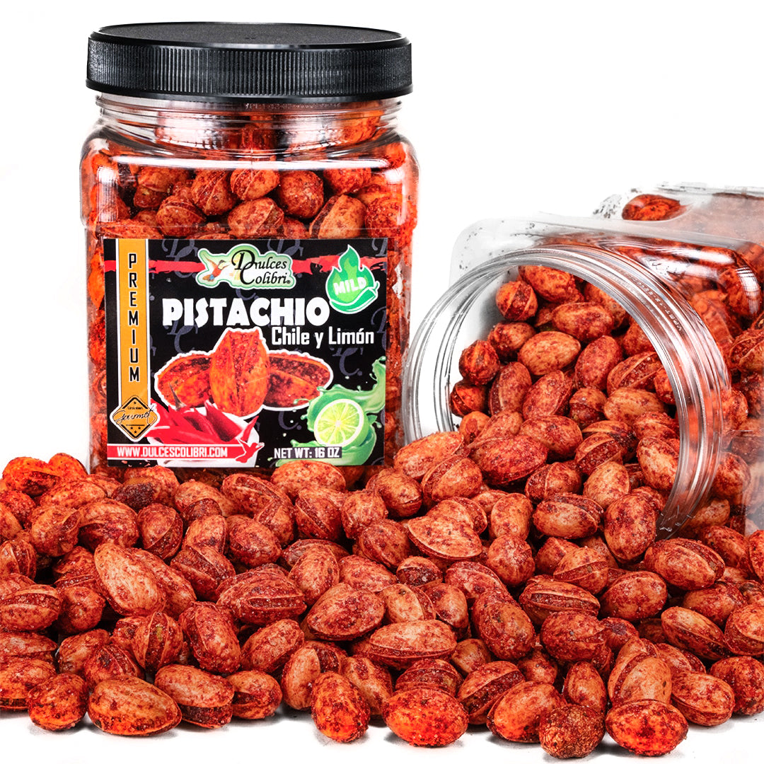 Chile y Limón Pistachios | Premium | Family size | 16 oz (1 lb
